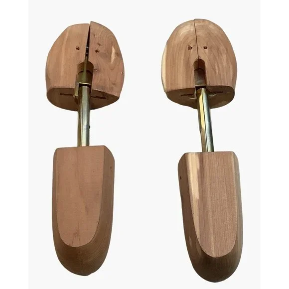 2 Dillard's Wooden Shoe Tree Shapers Stretchers Adjustable M/L Vintage - Picture 6 of 6